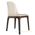 Dining Leather Upholstered Chair Wooden Dining Room Chairs